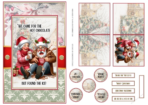 Hot chocolate Topper with matching mini card