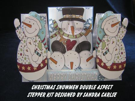 Christmas Snowmen Decoupage Stepper card Kit
