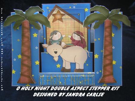 Christmas Holy Night Decoupage Stepper card Kit
