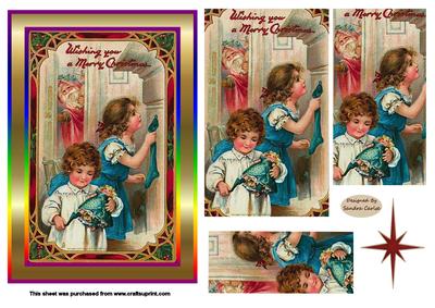 Christmas Eve Vintage Pyramid Topper