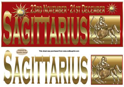 Horoscope Sagittarius Large dl Topper