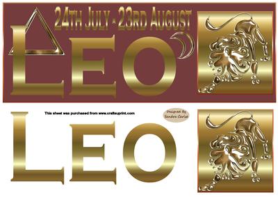 Horoscope Leo Large dl Topper