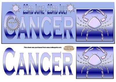 Horoscope Cancer Large dl Topper