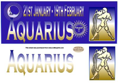 Horoscope Aquarius Large dl Topper