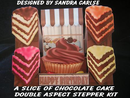 Slice of Chocolate Cake decoupage stepper card kit