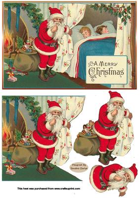 Its Christmas Eve Decoupage Topper
