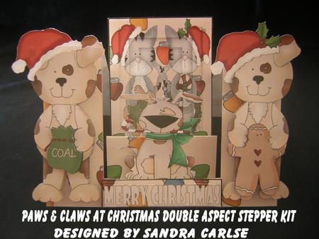Christmas Paws & Claws Decoupage Stepper card Kit