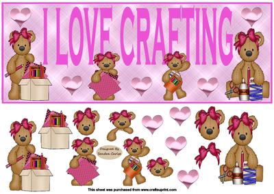 I Love Crafting Dl Card Front