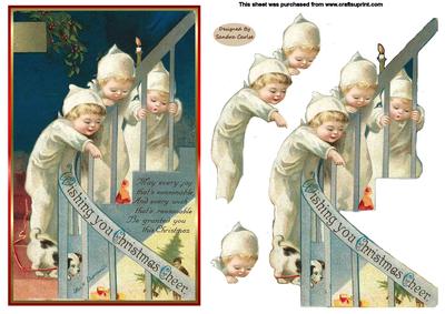 Christmas Is That Santa I See Decoupage Topper