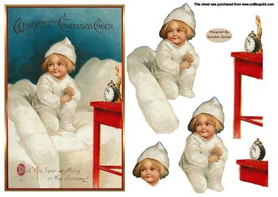Wishing you Christmas Cheer Decoupage Topper