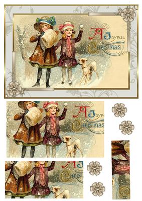 Joyful Vintage Christmas Pyramid Topper