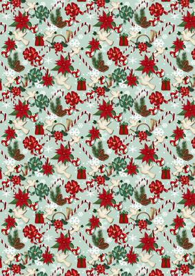Christmas Poinsettia Background 1