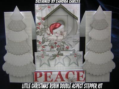 Little Christmas Robin Decoupage Stepper card Kit