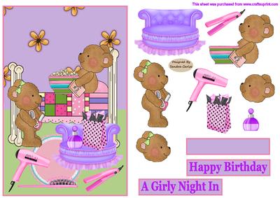 Girly Time Decoupage Topper
