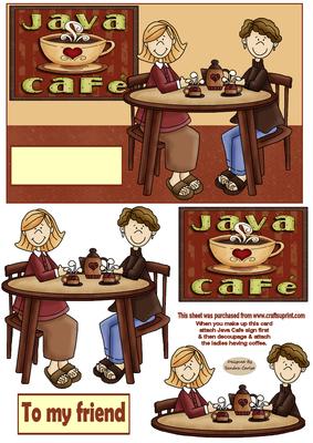 Friend & Coffee Decoupage Topper