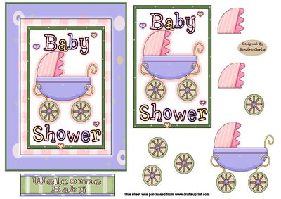 New Baby Shower Decoupage Topper