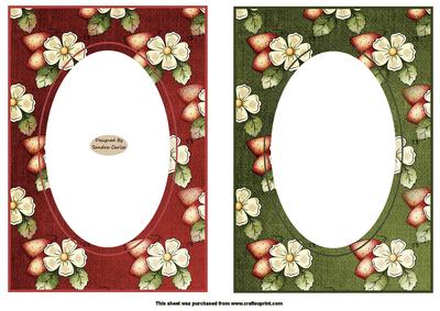Strawberry Flowers x 2 Toppers