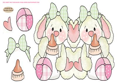 Baby Bunny Shaped Card