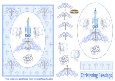 Baby Boy Christening Topper