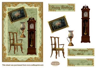 Antique Shop Decoupage Topper