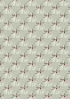 Christmas Bells & Holly Backing Paper 1