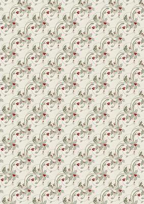 Christmas Holly & Berries Backing Paper