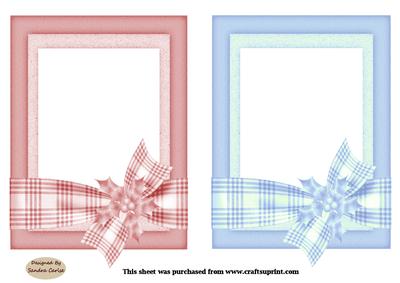 Christmas Holly & Berries x 2 card fronts