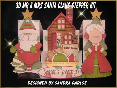 Christmas Mr & Mrs Santa Claus Stepper Decoupage Kit