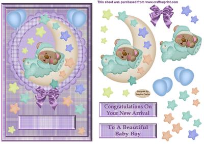 Baby Boy Decoupage Topper