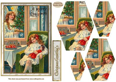 Christmas Joy Hexagon Pyramid Topper