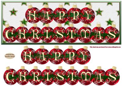 Christmas Baubles Large dl Topper