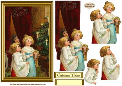 Christmas Wishes Decoupage Topper