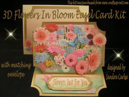 Flowers in Bloom Birthday Easel Card Kit with Envelope