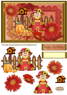 Autumn Season Decoupage Topper