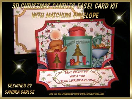 Christmas Candles Easel Card Kit