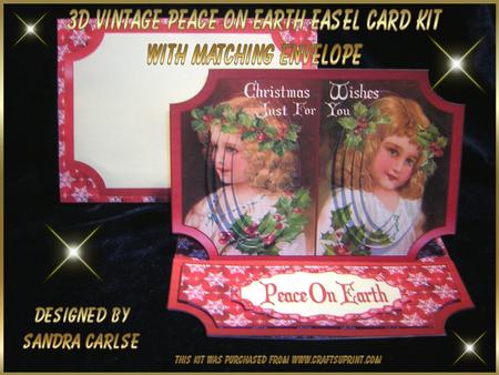 Vintage Christmas Peace on Earth Easel Card Kit