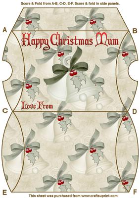 Happy Christmas Mum Pillow Box