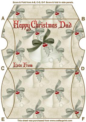 Happy Christmas Dad Pillow Box