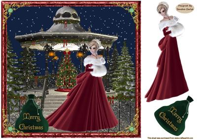 Christmas Time Decoupage Topper