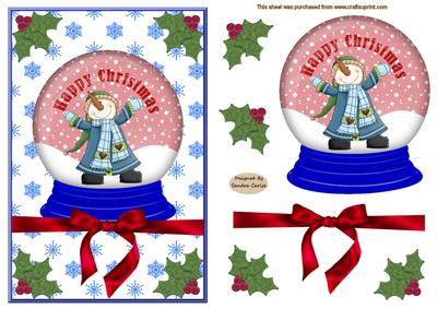 Happy Snowman Christmas Card Front