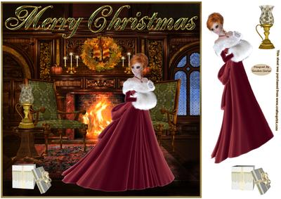 Merry Christmas Decoupage Topper