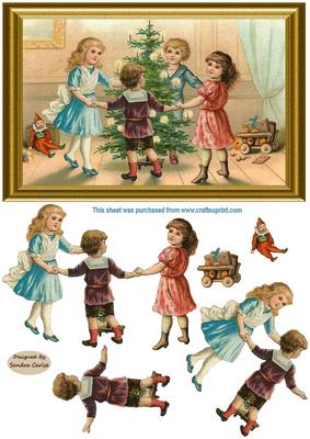 Christmas Celebrations Decoupage Topper