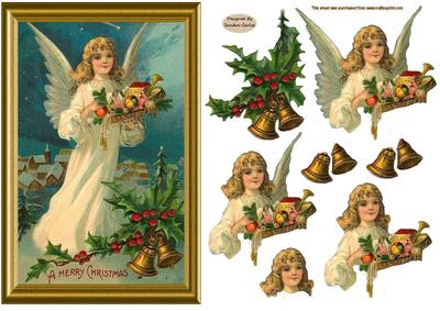 Christmas Holly Decoupage Topper