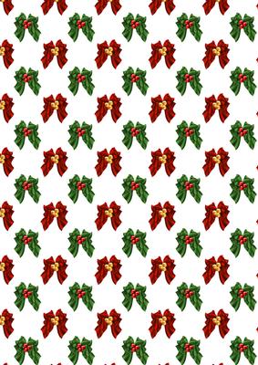 Christmas Bows & Berries Backing Paper