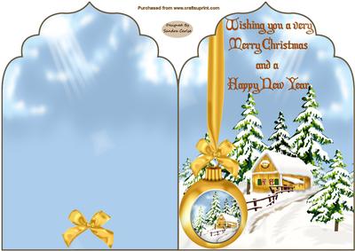 Christmas in the Snow Folded Card