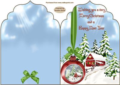 Christmas in the Snow Folded Card 1