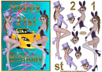 Happy 21st Birthday Card Front