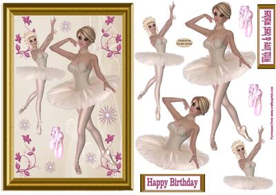 Pretty Ballerinas Decoupage Topper