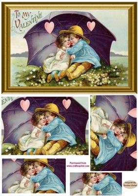 Valentines Day Pyramid Card Front