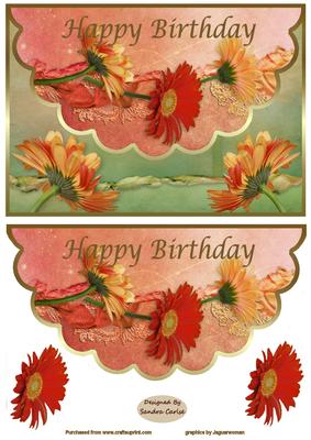Beautiful Floral Scalloped Edge Topper